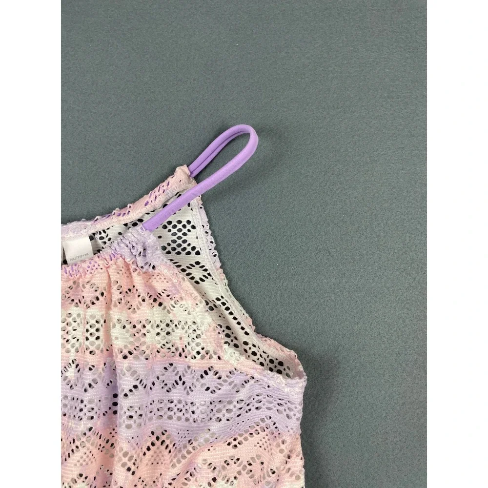 The Children's Place Lace Romper Coquette Boho‎ Soft Girl Pastel Pink Purple 14